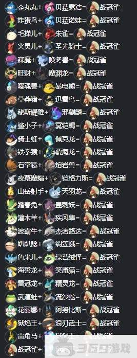 幻兽帕鲁0.3.1新增帕鲁配种表-最新版帕鲁配种表